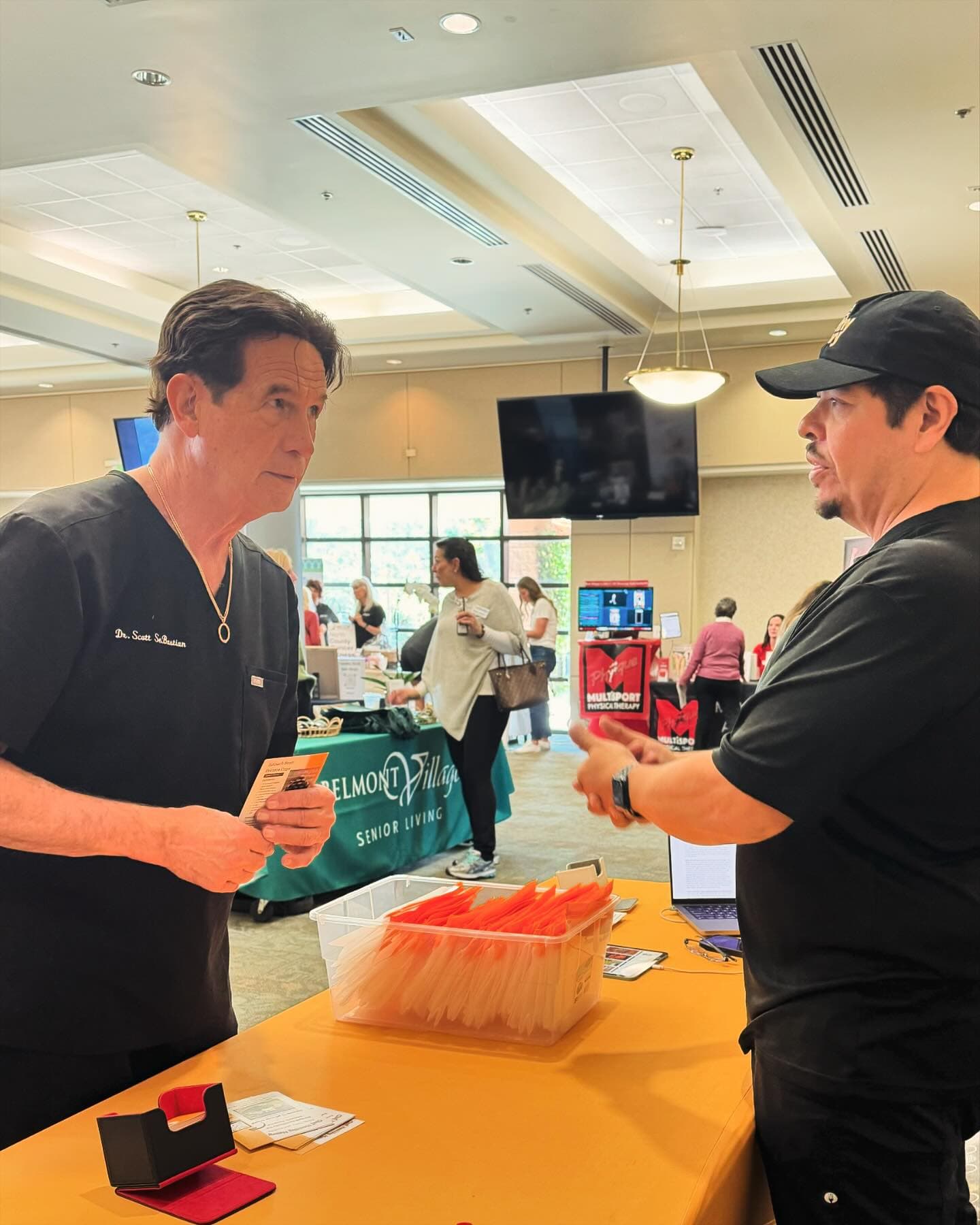 Henry talking nutrition at a community health event