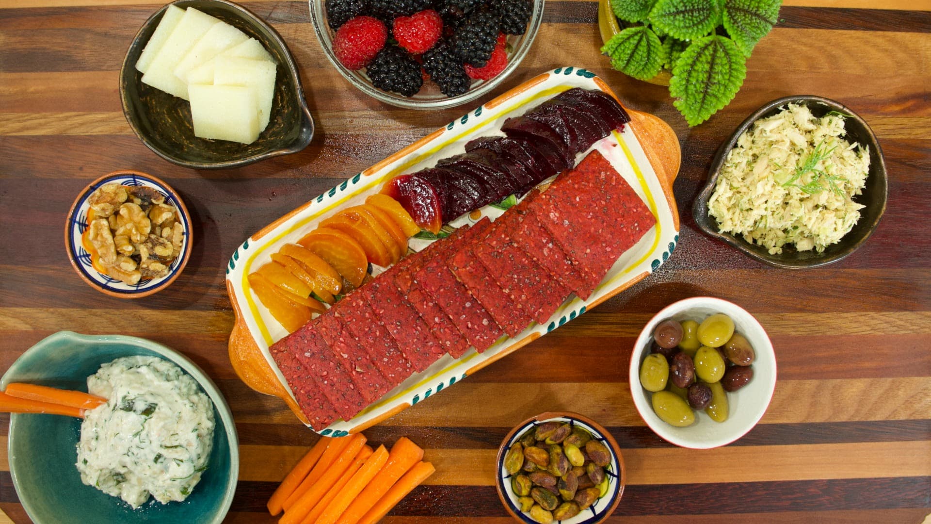 Beet Chickpea Seed Crackers