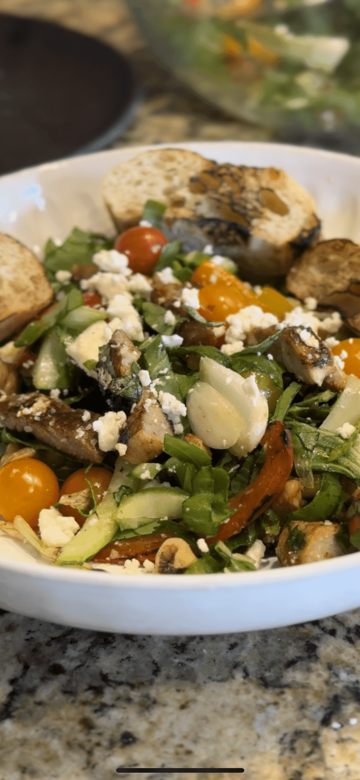 Bok choy pork salad