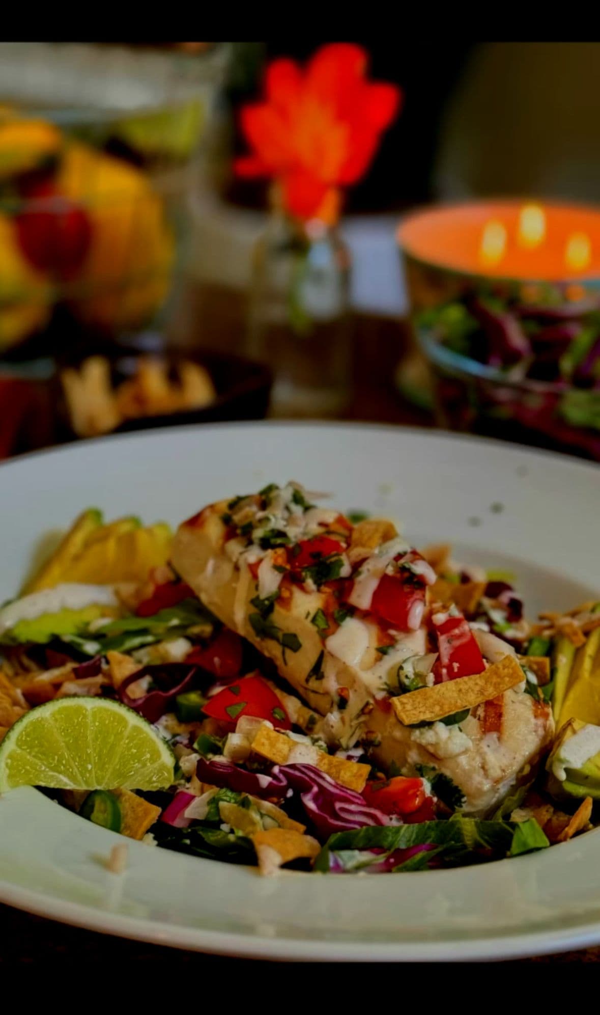 Fish taco salad