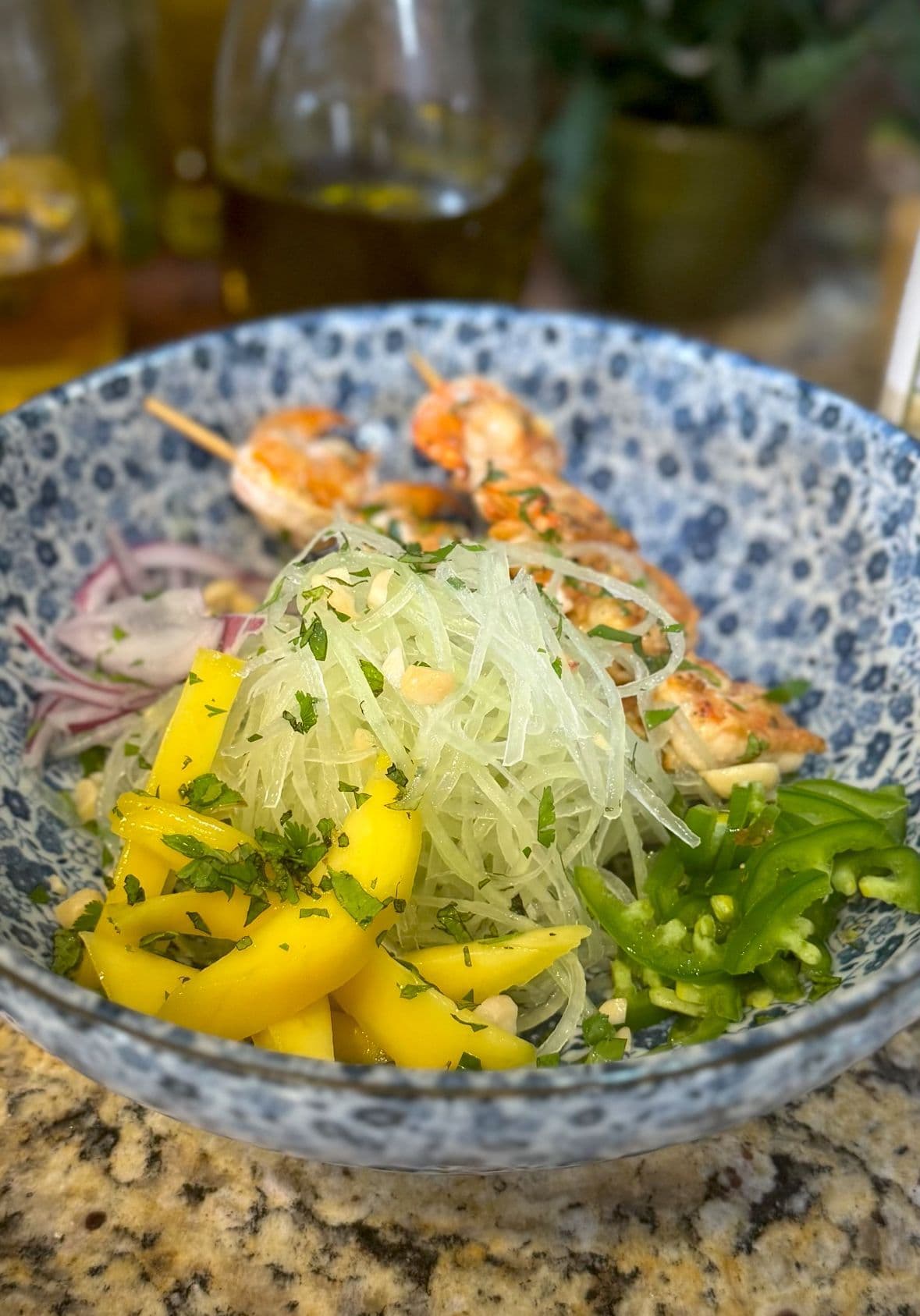 Grilled Shrimp with Green Papaya & Mango Salad