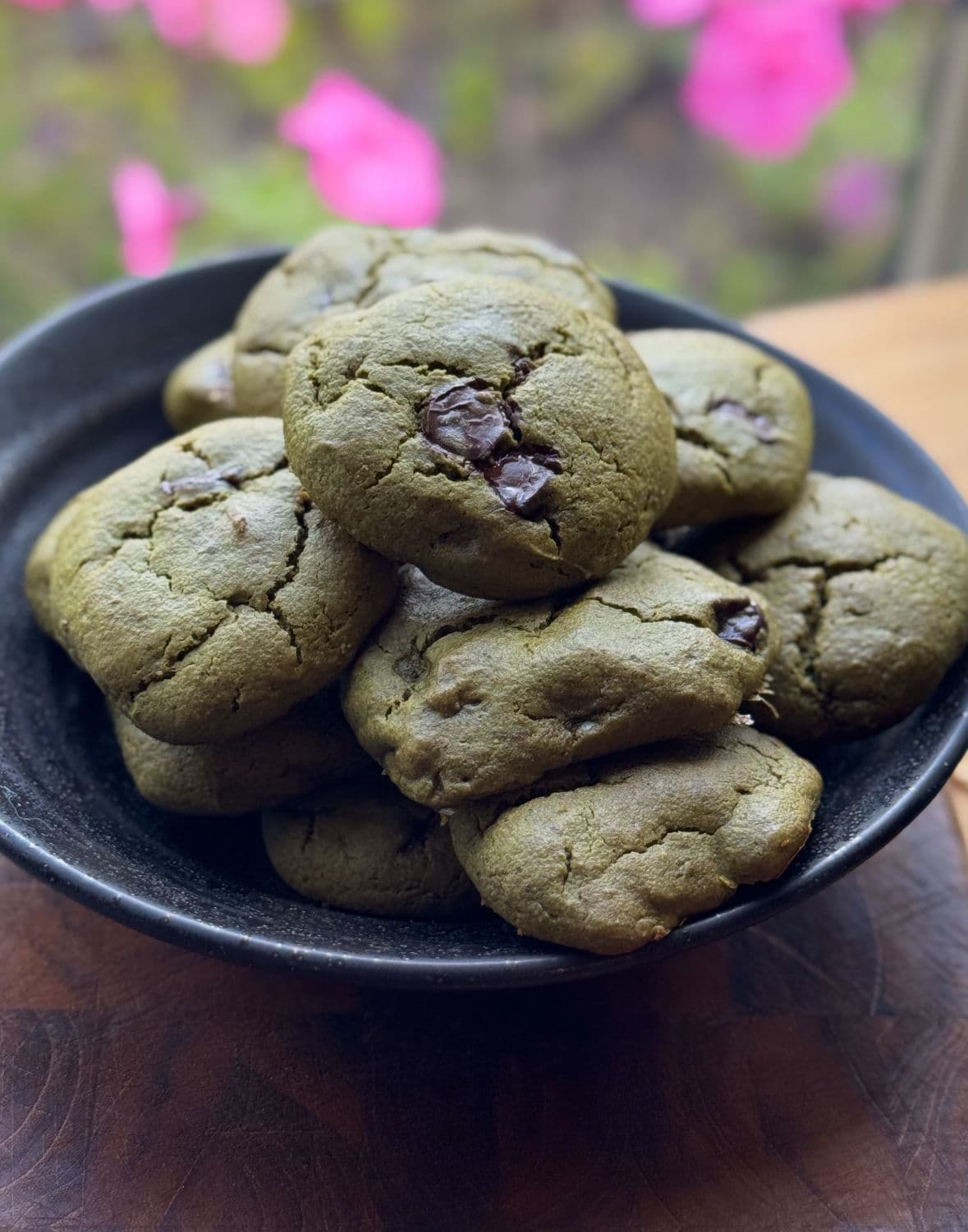 Healthy Matcha-Moringa Almond Butter Cookies