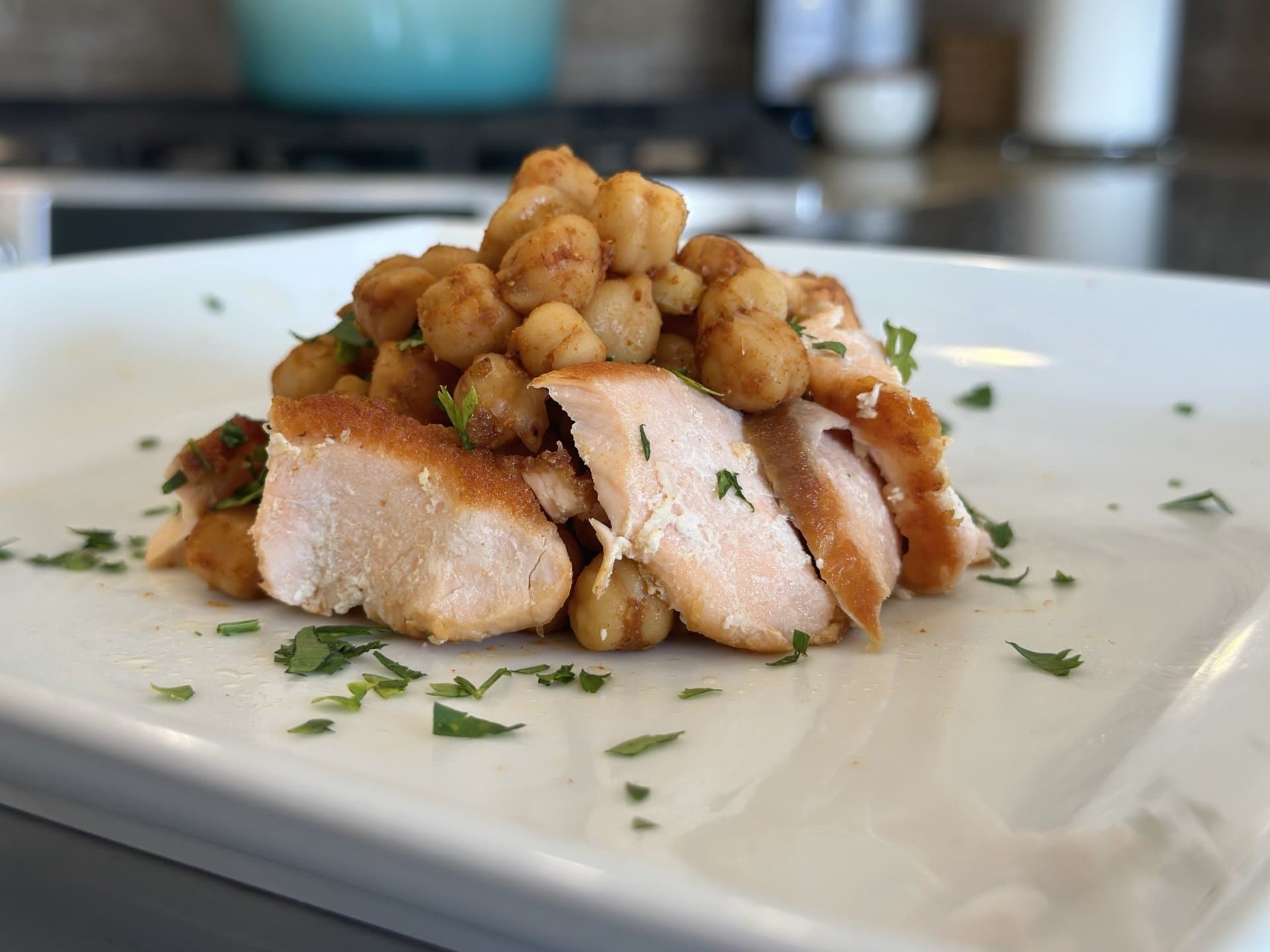 Spicy garbanzo beans