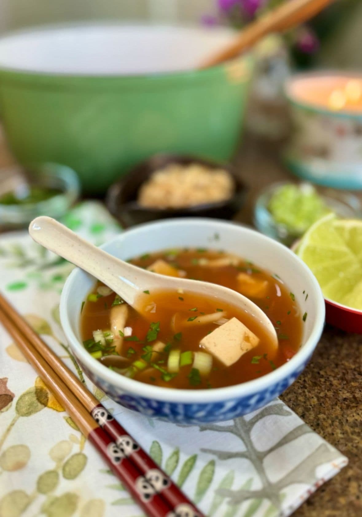 Thai tom yum soup
