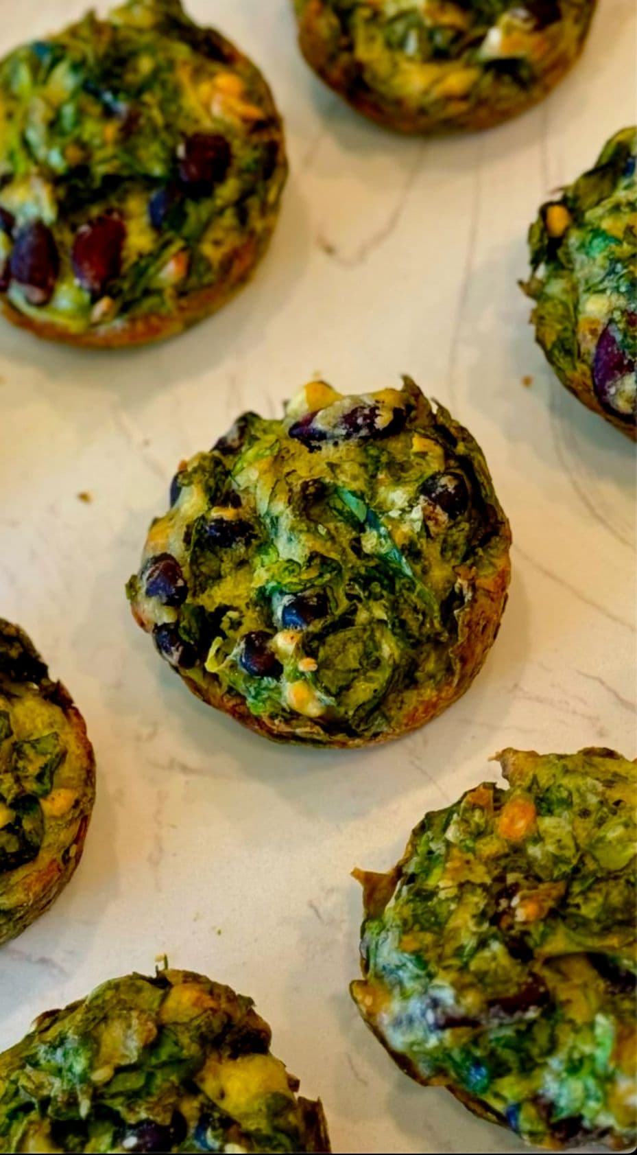 Vegetarian Egg Bites with Spinach, Beans & Feta